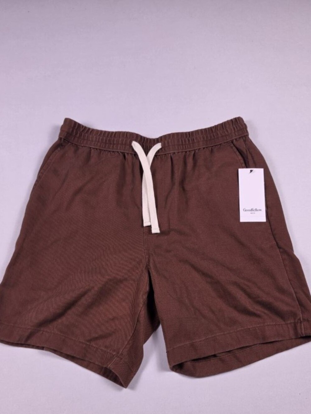 Goodfellow & Co Brown Athletic Shorts with White Drawstring